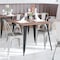 Flash Furniture White Metal Stack Chair with Gray Poly Resin Seat CH-31230-WH-PL1G-GG - alternate 1